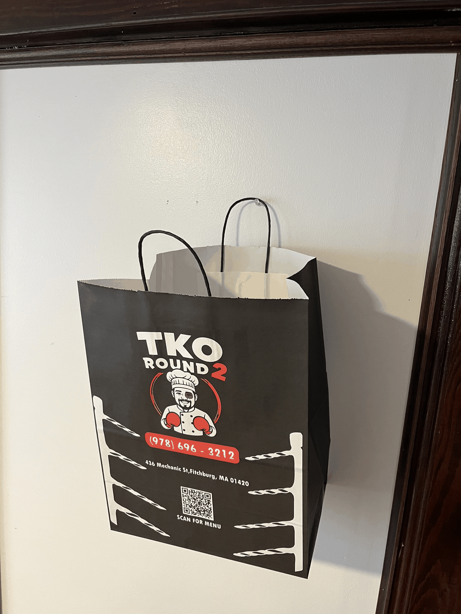 Custom-printed Purrap takeout bags